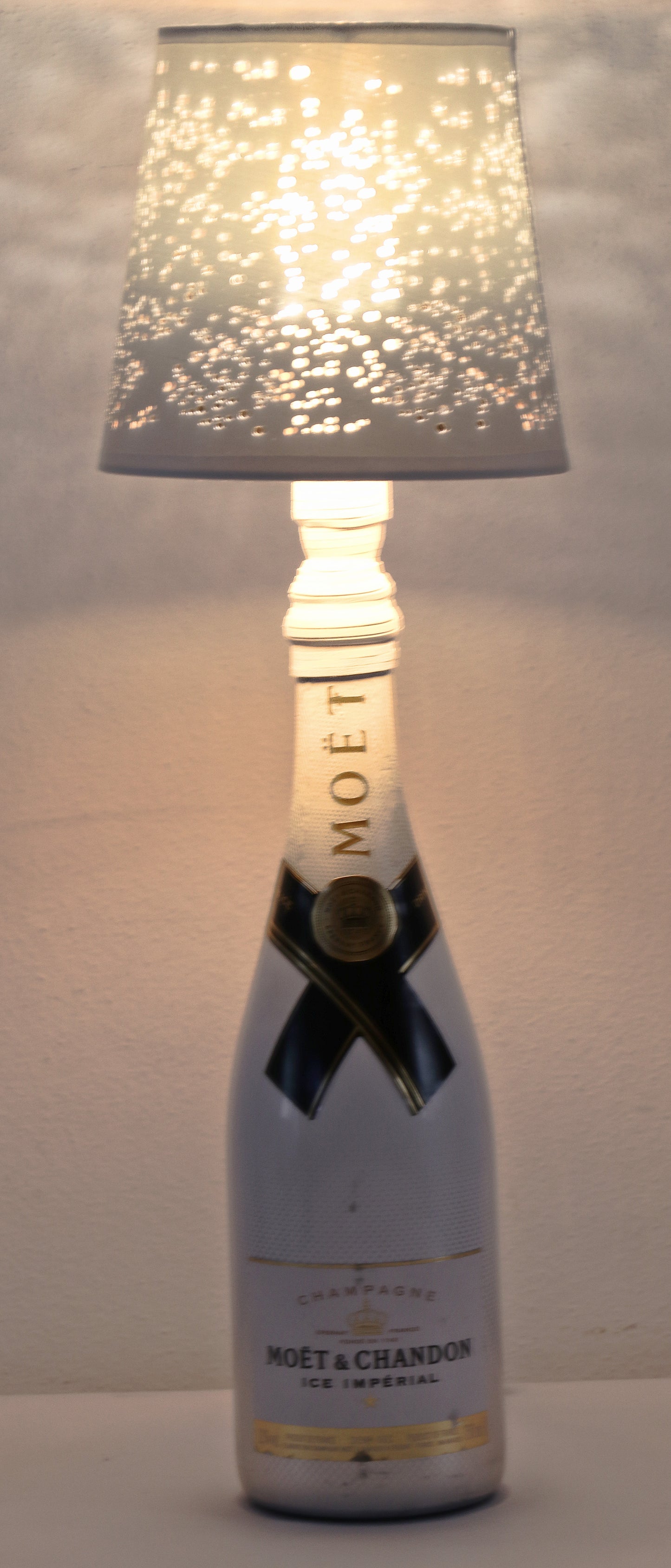 Lampada champagne con paralume "Projections"