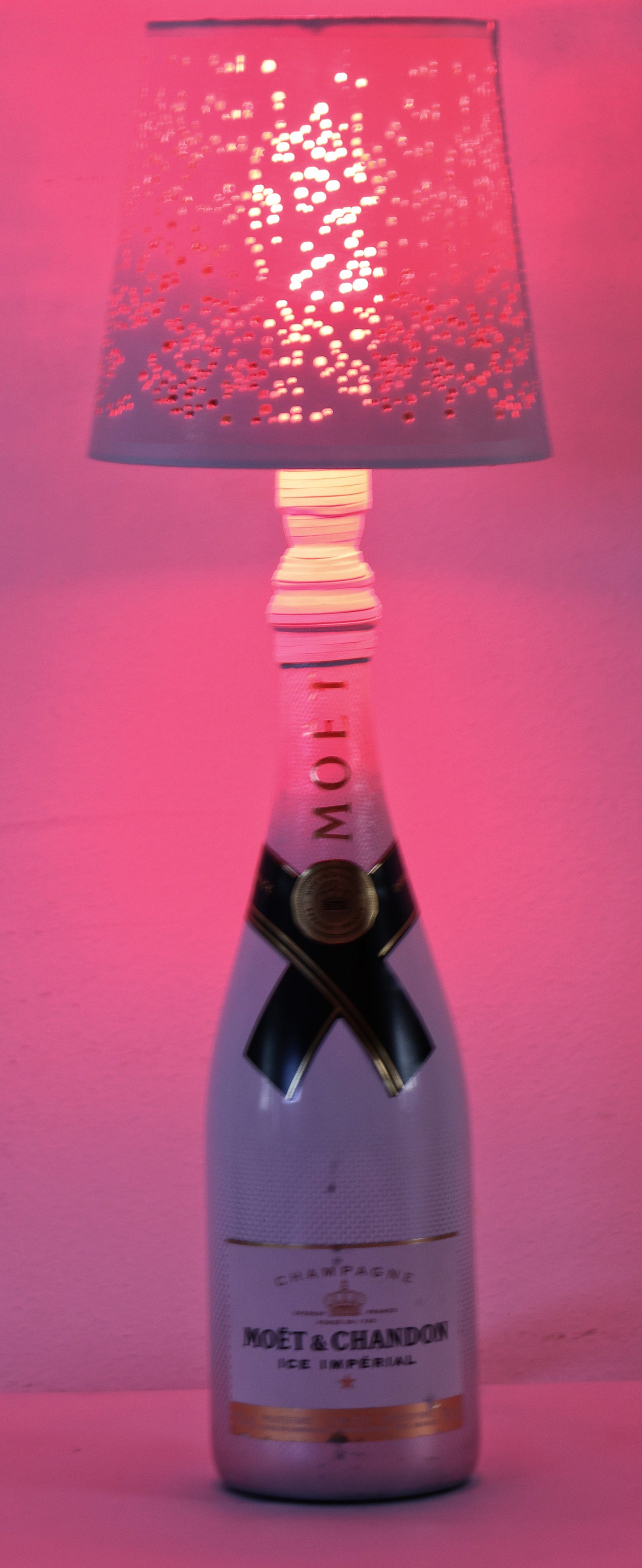 Lampada champagne con paralume "Projections"