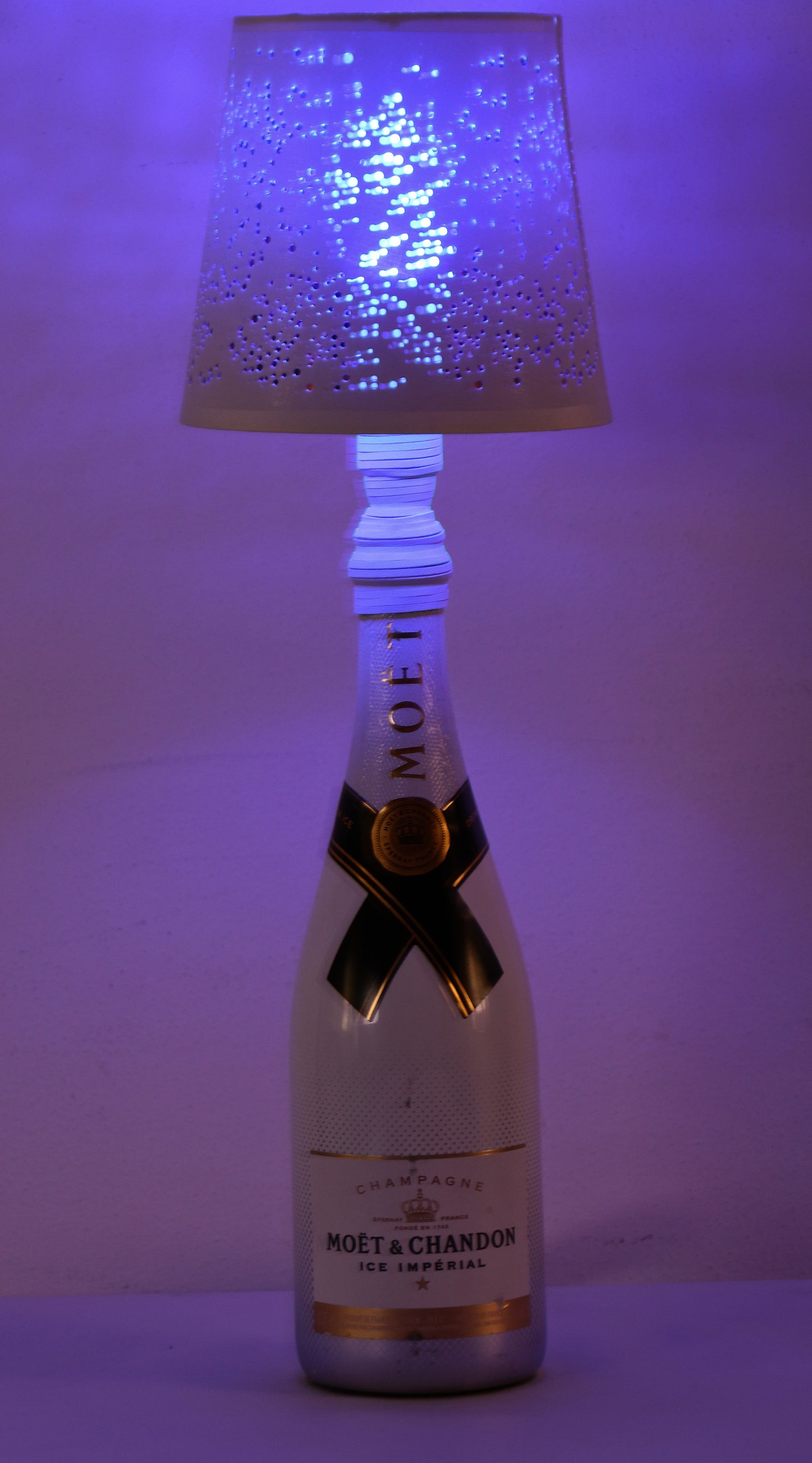 Lampada champagne con paralume "Projections"