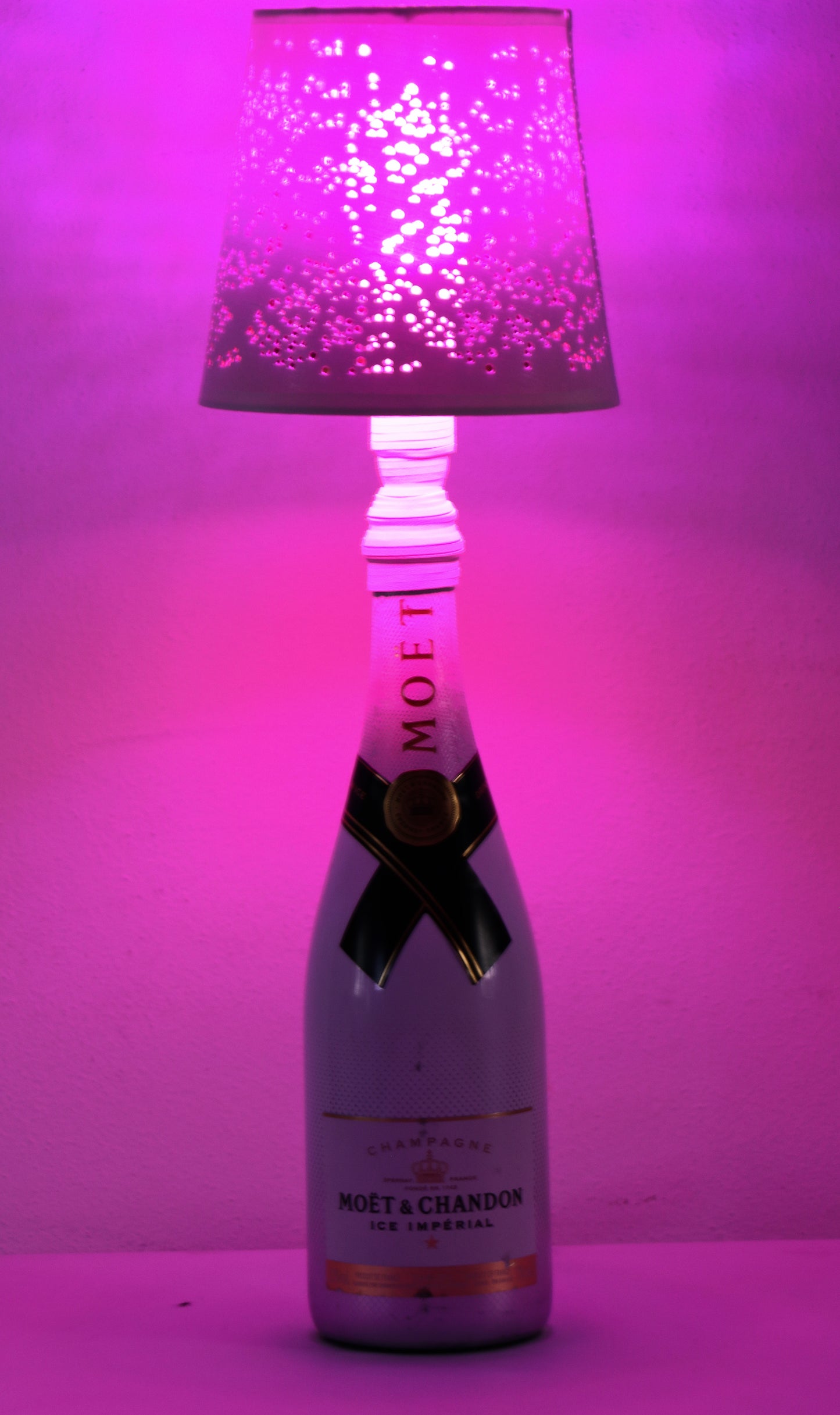 Lampada champagne con paralume "Projections"