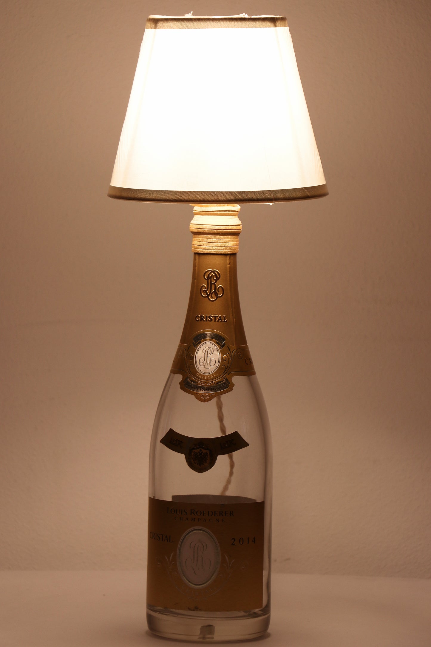 Lampada champagne con paralume