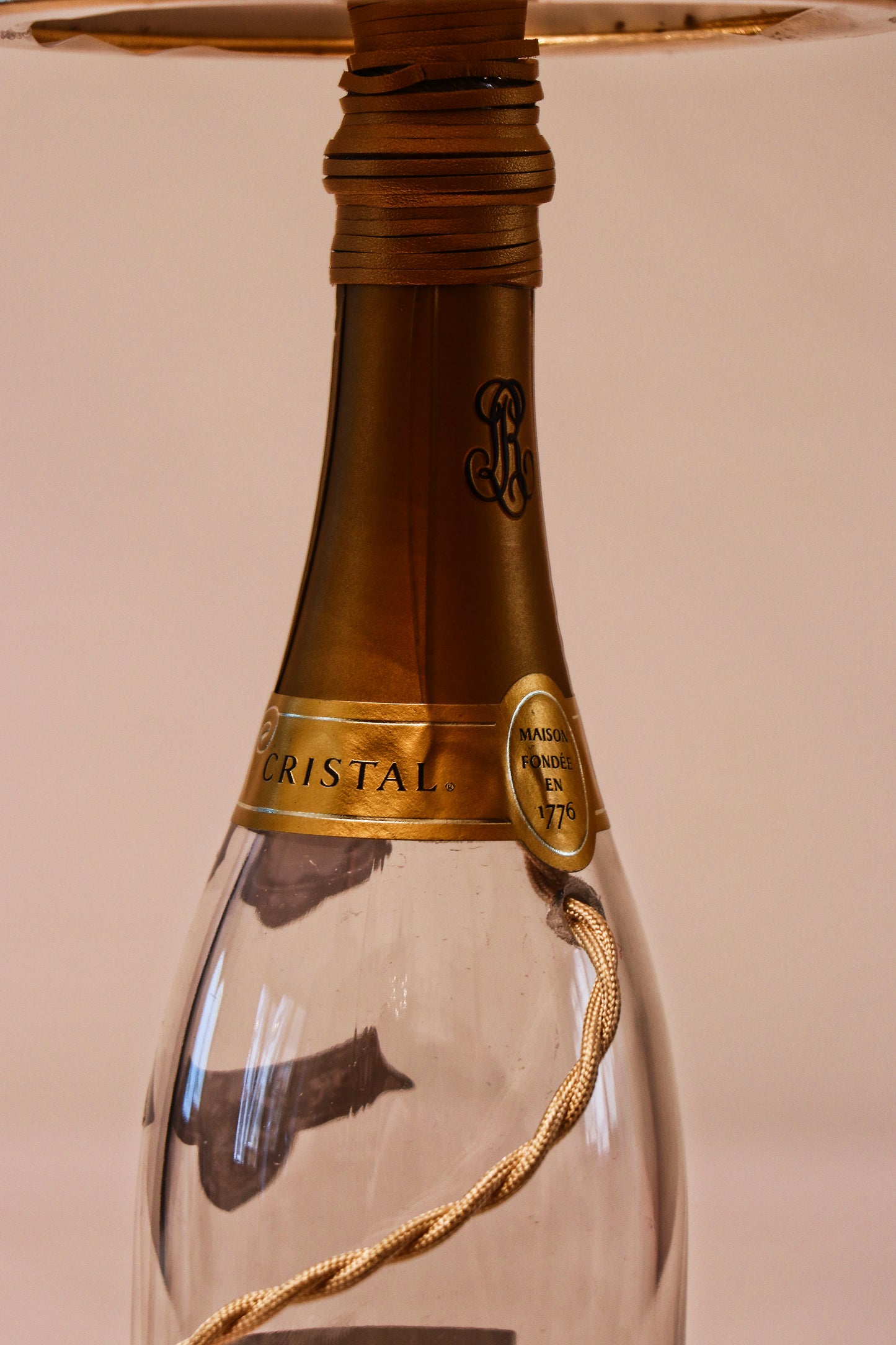 Lampada champagne con paralume