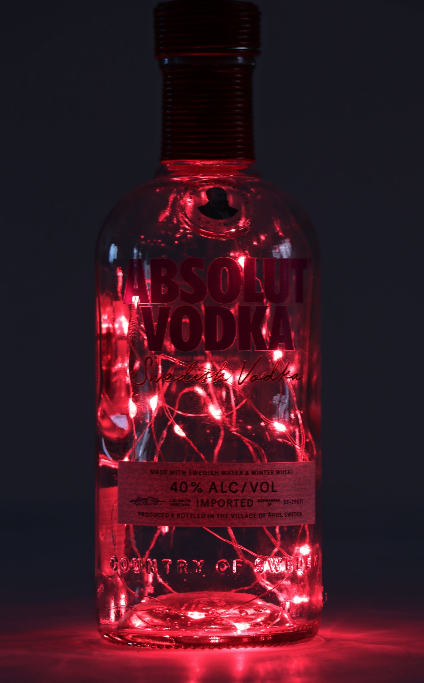 Lampada vodka - illuminazione interna
