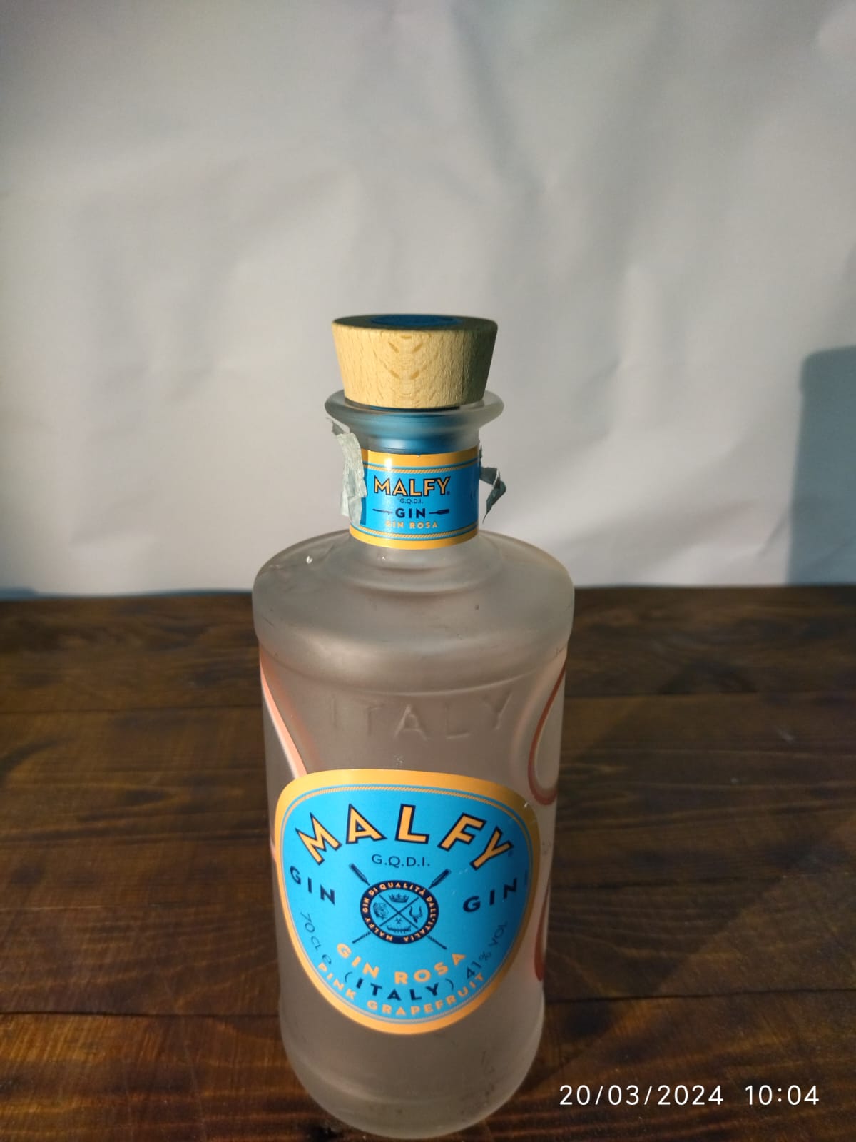 BOTTIGLIA DI GIN AL POMPELMO MALFY