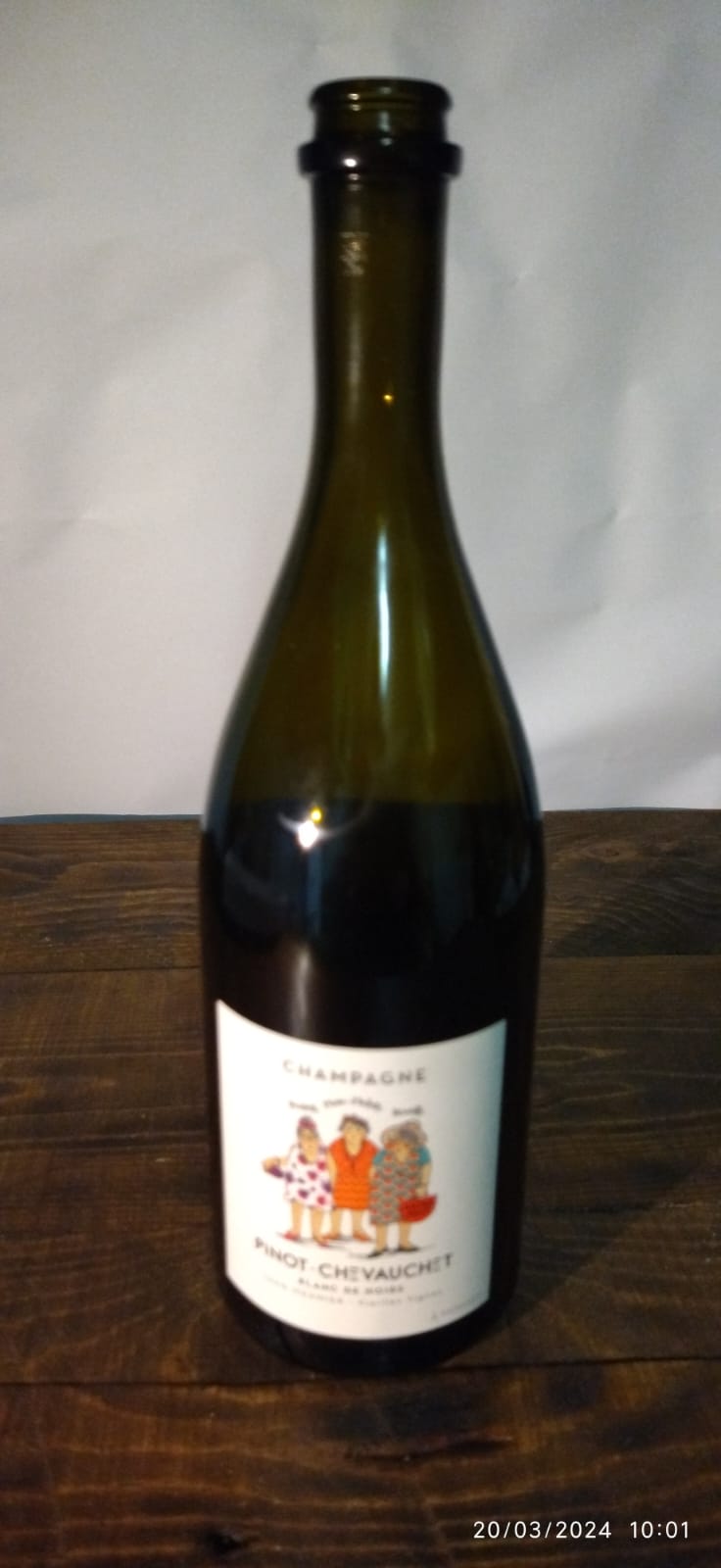 CHAMPAGNE PINOT CHEVAUCHET "BLANC DE BLANCS" BOTTLE