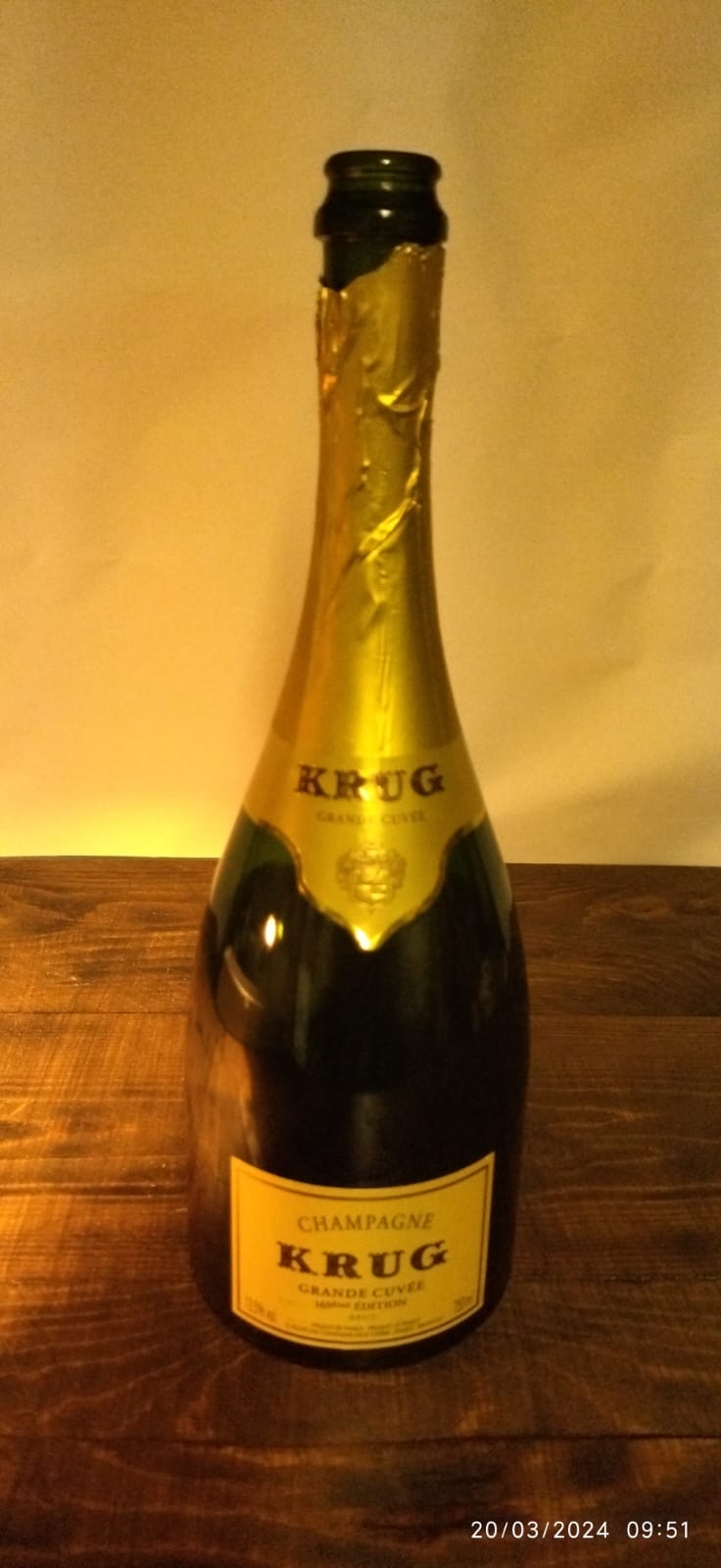 CHAMPAGNE KRUG GRANDE CUVÉE BOTTLE