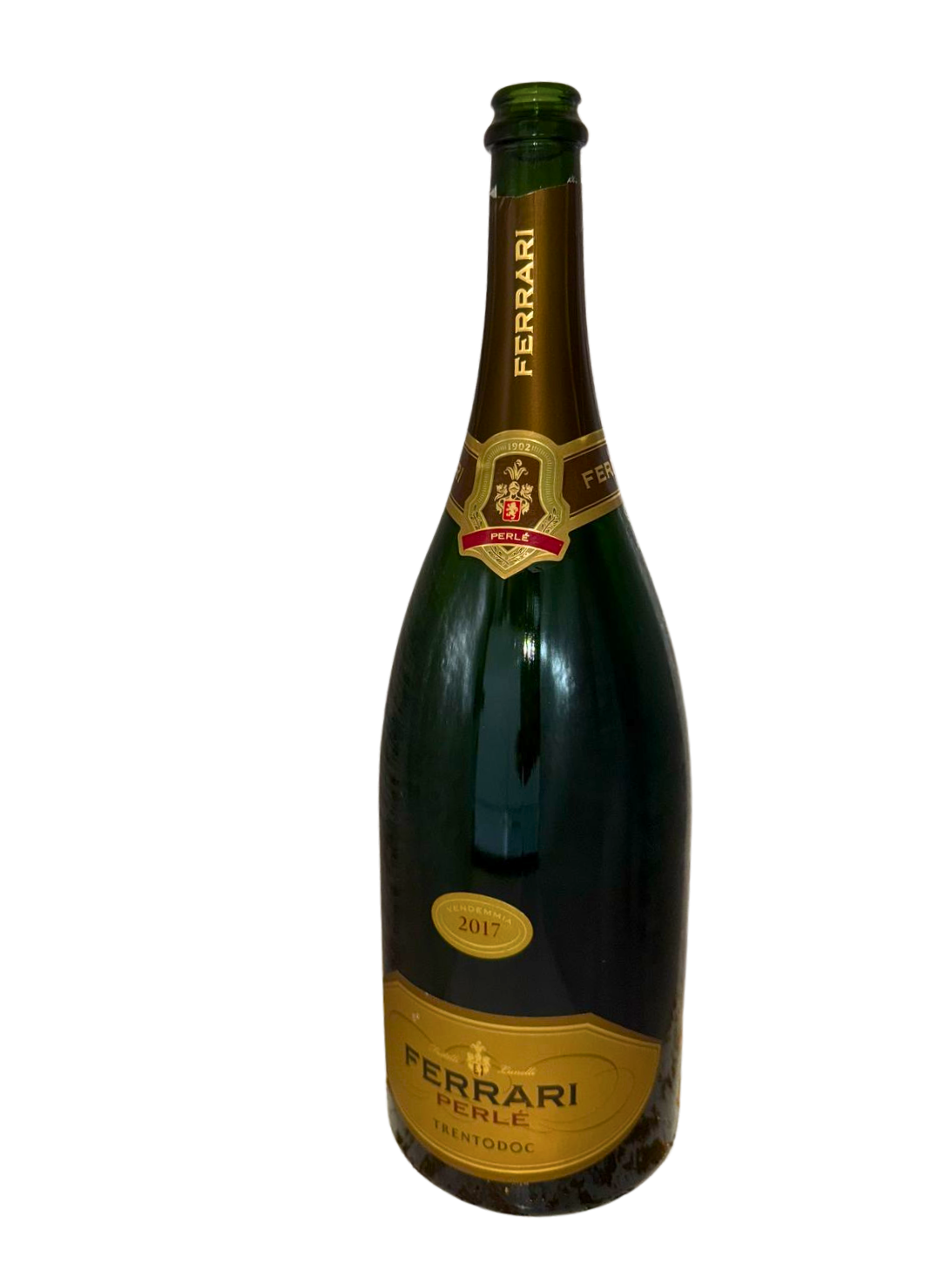 Luxury Personalized Wine Lamp: FERRARI PERLÉ 2017 MAGNUM (1.5 L) - Illuminate Your Space with Elegance