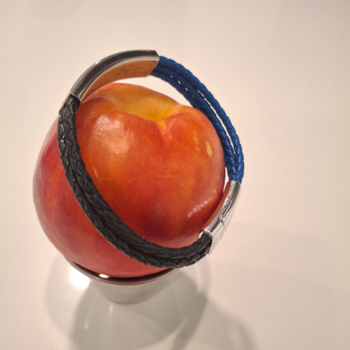 Handmade Inter Bracelet with smooth chrome application